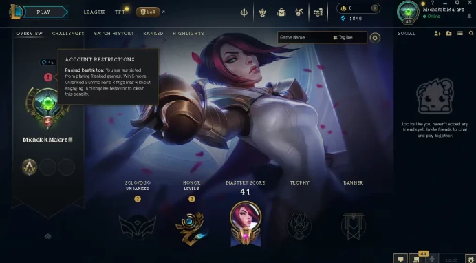 EUW -(S16) UNRANKED - 41 Champ - 4 Good Skins - HONOR 3 - S10 ACC - HANDMADE - FULL ACCES - LIFETIME WARRANTY - CHEAP