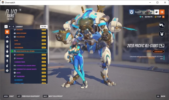 OVERWATCH LEAGUE WHITE  / 2020  PACIFIC ALL-STARS / 2018 PACIFIC ALL-STARS / ZEN-NAKJI / ZENYATTA  / Full Mail Access / Please Read Description