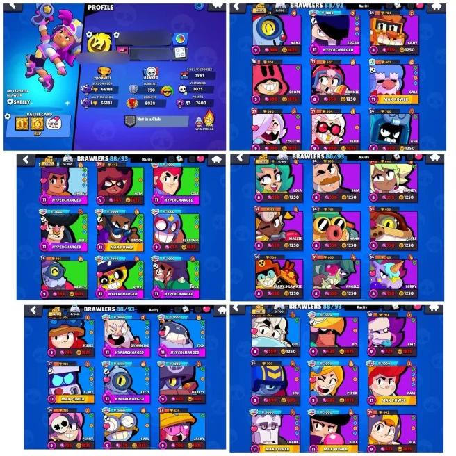 [ FULL ACCESS ] 66K TROPHY | 88 BRAWLER | 26 MAX | 16 HYPER | 177 SKINS | INSTANT DELIVERY | LIFETIME WARRANTY 