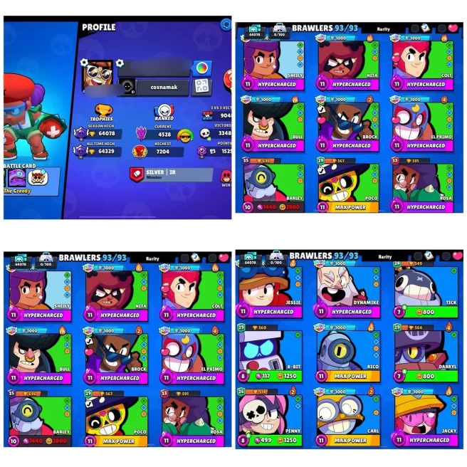 [ FULL ACCESS ] 64K TROPHY | 93 BRAWLER | 51 MAX | 33 HYPER | 200 SKINS | INSTANT DELIVERY | LIFETIME WARRANTY 
