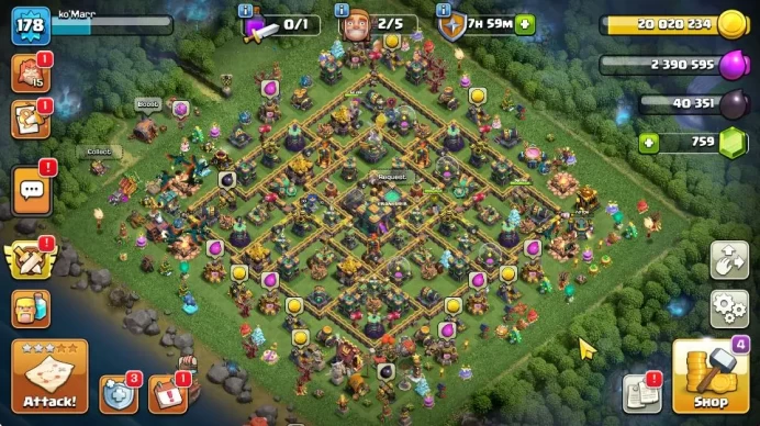 TH 14 MAX - BH 10|Limited Skin|LV 178|HH 8|BK 70,AQ 77,GW 50,MP 46,RC 30|CN ON|Protect OFF|TAKE MAIL(COC1944)