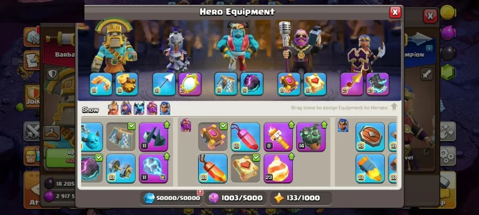 MAX TH17 UPGRADES | MAX EQUIPMENT | 3128 WAR STARS | 100% SECURED | LOTS OF MAGIC ITEMS EQUIPMENT EPIC HERO SKIN GEMS