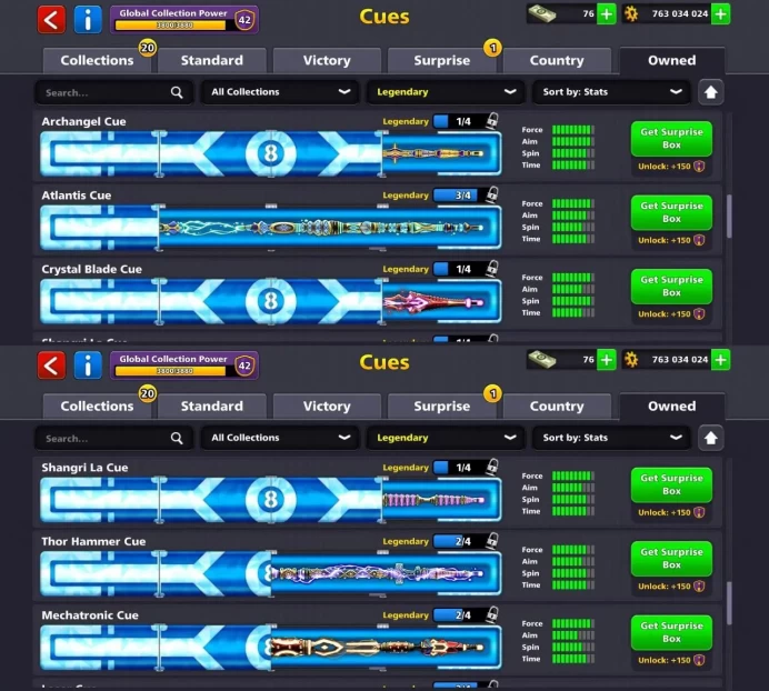 Level 62 - Coin 763M - Cash 76 - Rank Veteran - Trophy 2221 - Legendary Cubes 6 - Lucky Shot 3x - Code1150