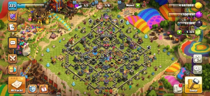 Th_18(QUEEN MAX)(5 K GEM & 230 L.M)(FULL MAX TH 17)(SAFE COC)(1 SKIN MAP)(LIFTIME WARANTY)(