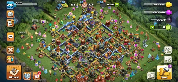 | TH 17 ACC | HEROES 90_98_63_69_33 | 2K CWL MEDALS | 240 XP [HIGH] | 6 EPIC EQUIPMENTS | FREE NC | BH 10 | 6 BUILDER UNLOCKED | DECORATIVE BASE