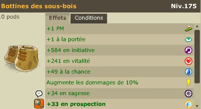 Boune>[ Bottines des sous-bois + Tranche des sous-bois + Anneau Bliteré +  Hache a Lamelles  ]  item Bon jet
