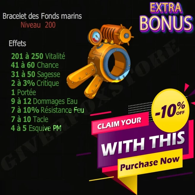 Brial>[Bracelet des Fonds marins] bon jet + Extra Kamas  !