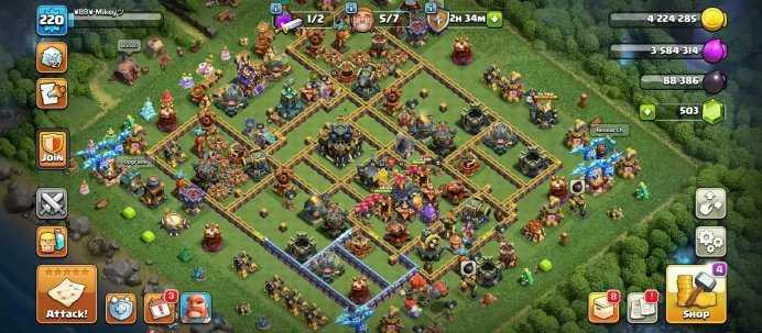 Th 17 Defense Max▰7 Epic Full Max▰Builder Hall Lvl 10▰Good Account