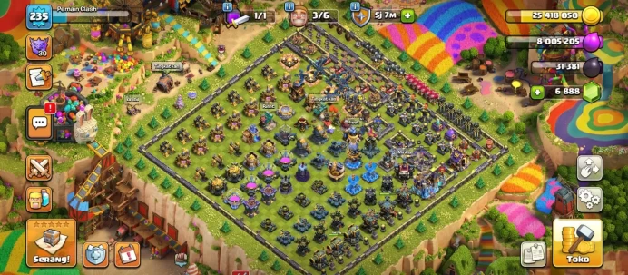 HDV 18 Full Max◆10 Équipement épique presque max◆2 Héros presque max◆Skin légendaire Gardien disponible