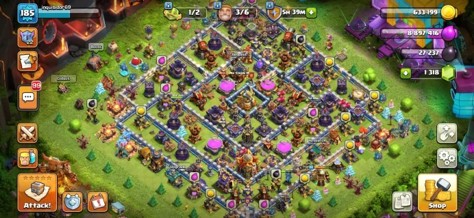 | TH 16 ACC | HEROES 62_62_52_60_24 | XP LVL 185 | FREE NC | MAGIC ITEMS STACKED | 491 CWL MEDALS | 7 EPIC EQUIPMENTS | LEGENDARY LEAGUE KING 