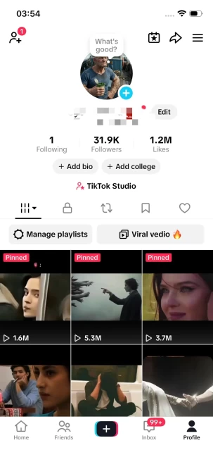 Instanly Delivery/ Monetized 31K Real Followers+1.2M Real Likes Account/ Creator Rewards Program Activated/ Live Stream/ Full Access