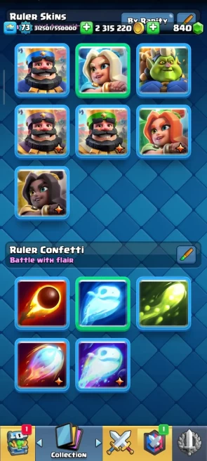 4 YR OLD CR, 12000 TROPHY, [11 - Level 16], [39 - Level 15], [64 - Level 14],1 HERO, 21 EVO, 167 RARE EMOTE, 7 TOWER , 135 BADGES, 137 FRAMES
