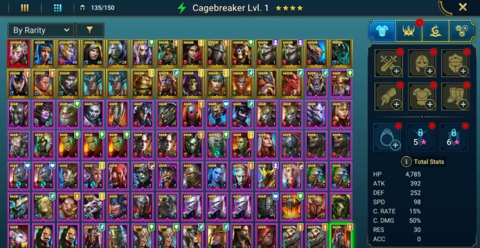 Starter with Mythical - Galathir : 89k energy / 60 mln coins / Var-Gall, Lord Shazar, Arix, Ninja + 19 Login Legendaries / Fenax