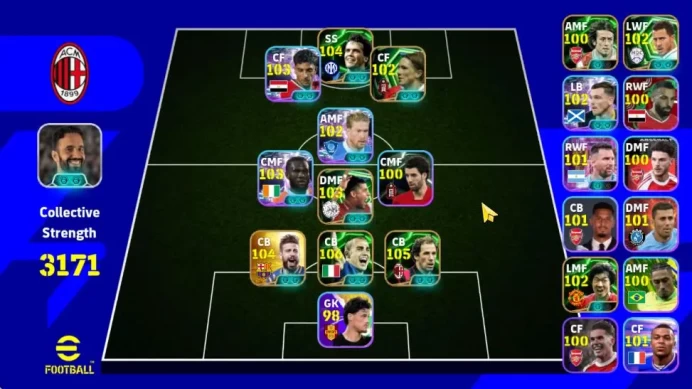 Mobile|Cannavaro,Franco Baresi Fortress,Gerard Pique Aerial Fort,Matthaus Phenom Pass,Franck Kessie,Etc|TakeEmail|(EF1241)
