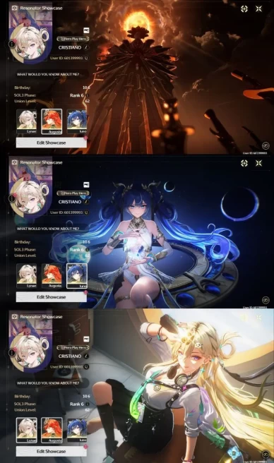 All Platform - EU - Union62 - 25 Character 14 5'Star - 8 Weapon 5'Star - Phrolova - Galbrena - Augusta - Iuno - Lynae - Code1166