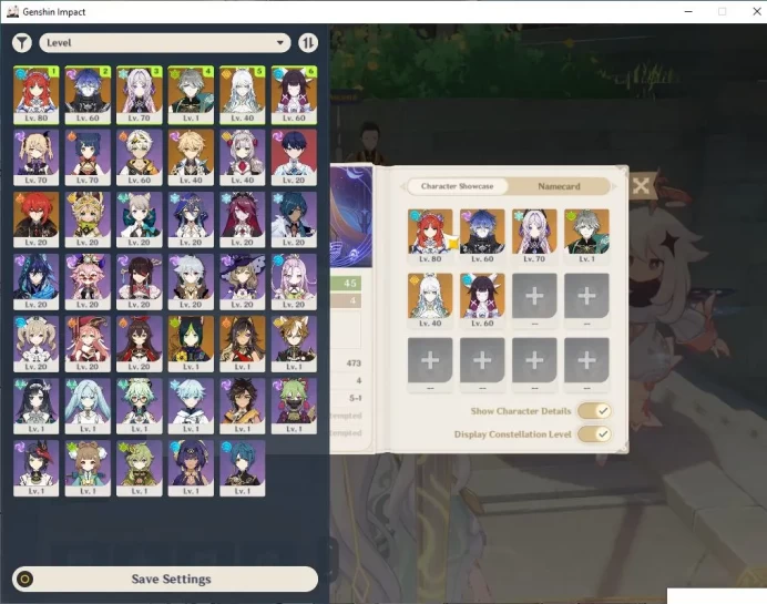ASIA|AR 45|6 Limited +5(*5Weapon)|(Citlali,Columbina)+Sign,Nilou C1,Flins C2,Zibai,Alhaitam|MC Male|Take Mail|Check SS(GI4883)