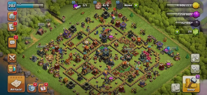 | OP TH 17 ACC | HEROES 52_45_47_27_25 | 3 EPIC EQUIPMENTS | XP LVL 202 | FREE NC | 6 HERO SKINS | BH 10 
