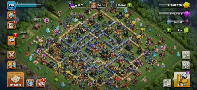 | TH 17 ACC | HEROES 57_72_58_34_40 | 2 EPIC EQUIPMENTS | XP LVL 219 | 114 CWL MEDALS | FREE NC | 2 HERO SKINS | BH 10