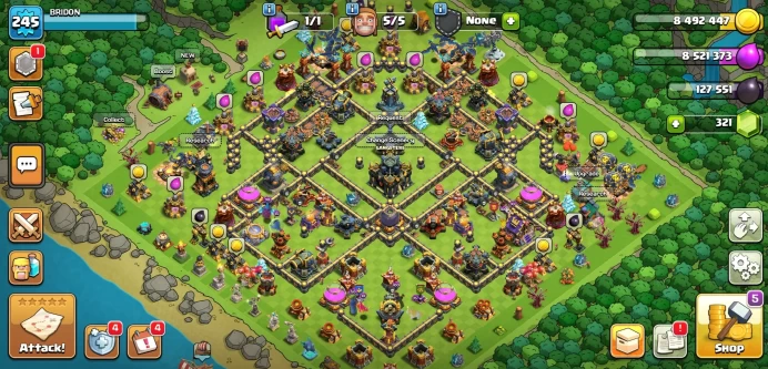 TH17 (99% MAX)!! ALL EQUIPMENTS MAX !! ALMOST MAX HEROES !! 3 EPIC EQUIPMENT MAX !! ALMOST MAX DEFENCE & ARMY !! 3727 LEGEND TROPHIES !! INSTANT