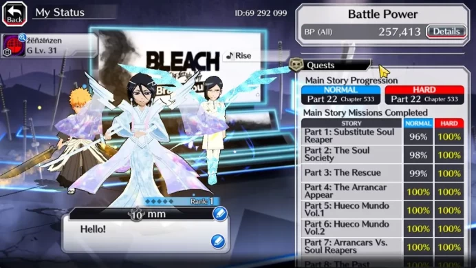 [GLOBAL]30K Orb|Rukia 10th Aniv,TYBW26 Ichigo,Uryu,TYBW25 NAnana,Äs Nödt,TYBW24 Candice,Kensei,Etc|9,9K AccTic|Klab ID(BBS2281)