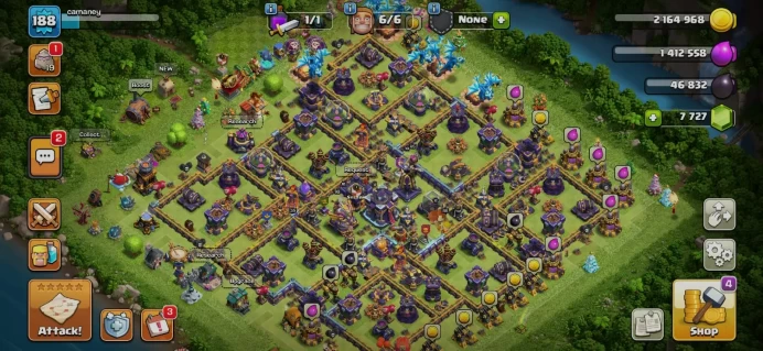 | TH 15 ACC | HEROES 88_90_62_65_39 | QUEEN MAX | 5 EPIC EQUIPMENTS | FREE NC | 7727 GEMS | MAGIC ITEMS STACKED 