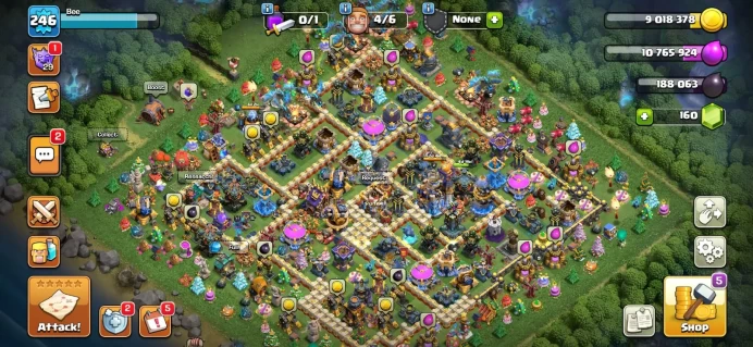 | CRAZY TH 18 ACC | HEROES 76_93_77_75_50 | XP LVL 246 | FREE NC | 5 EPIC EQUIPMENTS | RL MAX | 7 HERO SKINS | BH 10 