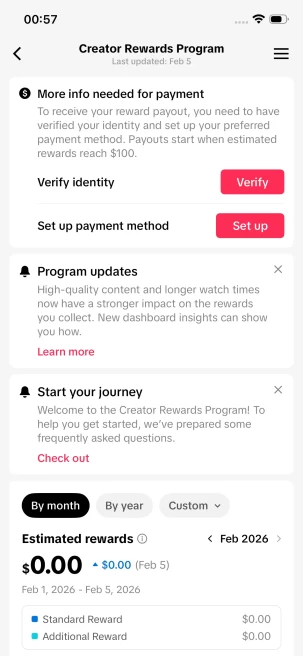 Instanly Delivery/ Monetized 12K Followers+150K Likes Account/ Creator Rewards Program Activated/ Live Stream/ Full Access