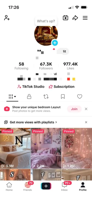 Instanly Delivery/ Monetized 67K Followers+900K Likes Account/ Creator Rewards Program Activated/ Live Stream/ Full Access