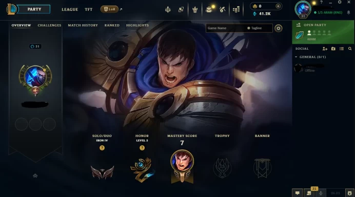 NA - SAFE SEASON16 IRON 4 0LP | 41200 BE | PLACEMENTS DONE | 1W 21L | INSTANT DELIVERY | LOW MMR | UNVERIFIED EMAIL | IRON IV | #2806