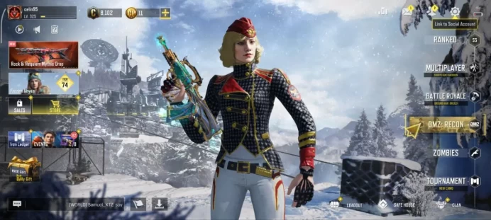 1 mythic gun | 10 legend gun | LVL 325 | 315 Epic Guns | 124 Characters Epics |C : 8K | Saved: Activision| code r030