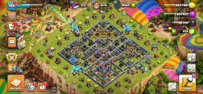 TH 17 Max, 11 Equipment Epic, Defense Max, Free Change Name, Wall High Level, Magic Items