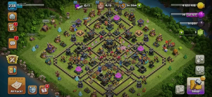 TH 17 Full Max, 6 Equipment Epic, Wall Max, Defense Full Max, Hero Max, 3 Hero Skin, Builder Hall Max