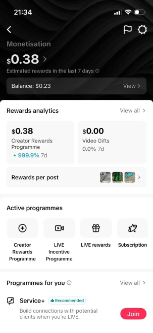 Instanly Delivery/ Monetized 35K Real Followers+500K Real Likes Account/ Creator Rewards Program Activated/Tiktok Shop For Creator/ Full Access