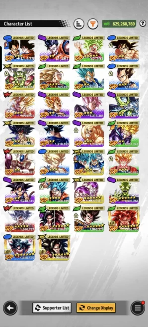 D913-IOS+Android-6 UL(Super Buu+SS4 Goku+SS4 Vegeta)+629 Millions Power+30 Legends+Vip Equipment+Good Team GT+Vegeta Saga+SS2 Goku+Goku Kid GT