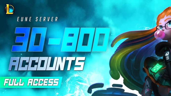 EUNE | 30-800 SKINS FULL ACCESS LEAGUE OF LEGENDS ACCOUNTS