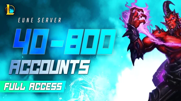 EUNE | 40-800 SKINS FULL ACCESS LEAGUE OF LEGENDS ACCOUNTS