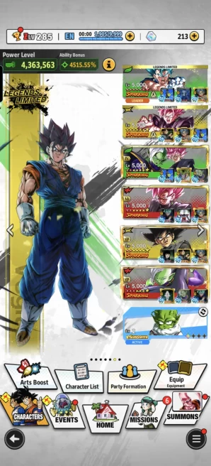 D910-IOS+Android-Good Acc-7 UL(SS4 Vegeta+Cell+Majin Vegeta+Beast Gohan)+63 Legends+Vip Equipment+Many Good Team+Vegito+53 Zenkai+Goku Uis+SS2