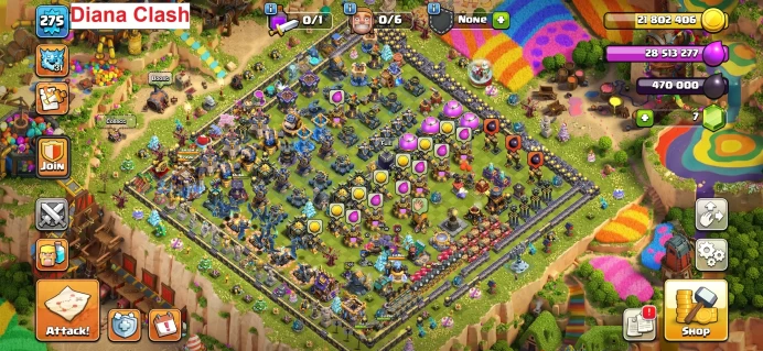 TH18-XP275-(5 Max Heroes- 90 Max Walls- 10 Max Epic Equipment- 1 Skin Map)- 15 Hero Skins- 124 League Medals- 3527 Varastar- 14k Legendary Loot-