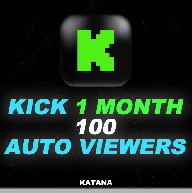Kick 100 Monthly Viewers | Auto-Join | Best Quality In The World