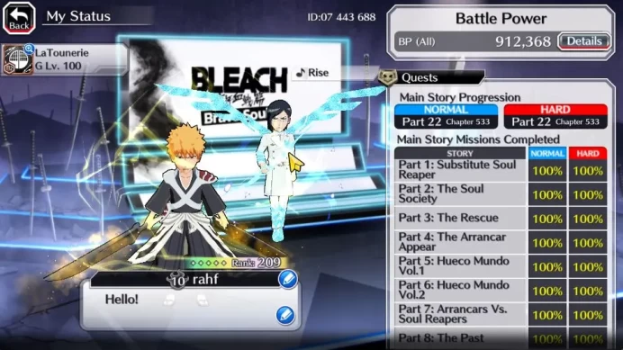 [GLOBAL]51K Orb|Ichigo 10th Aniv,Trio 9th Anv,TYBW26 Uryu LV200,Ichigo,Duo TYBW25,Renewd Aizen,Etc|7,6K AccTic|Klab ID(BBS2285)