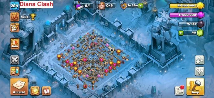 TH18-XP264-(96% Max-5 Max Heroes-125 Max Walls-3 Map Skins-30 Hero Skins)-3 Epic Max Gear-1454 Raid Medals-3929 Varastar-18k Legendary Loot