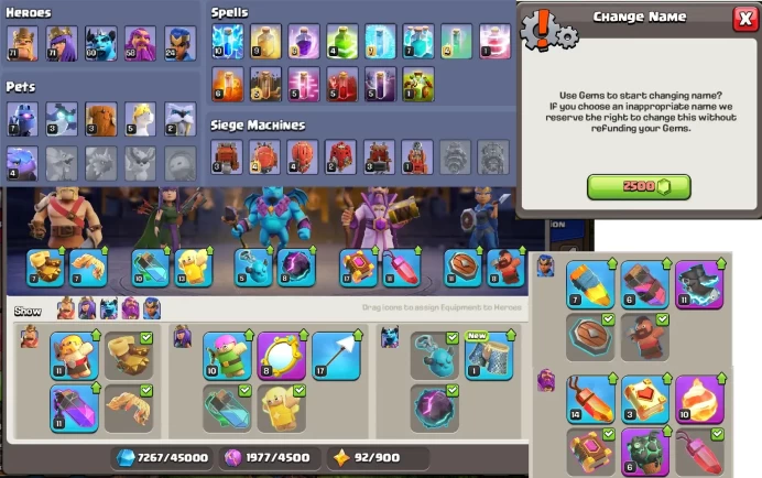 TH15| LVL189| Heroes(K71 Q71 M60 W58 R24) | 22BM| 1481War Stars| 301Medals | C104