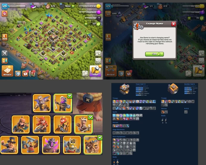 ■TH:11 (+80%) ■Heroes: K38 Q50 P20 W18 ■Skins:11 ■BH:6 ■Full Access ■Instant Delivery ■A5011