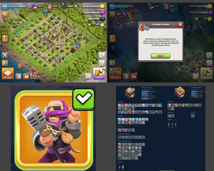 ■TH:11 (+80%) ■Heroes: K45 Q47 P20 W20 ■Skins:1 ■BH:6 ■Full Access ■Instant Delivery ■A5046