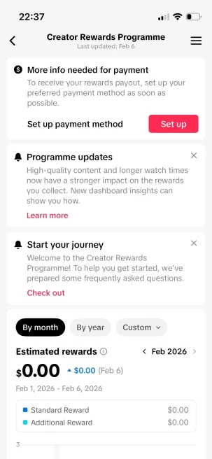 Instanly Delivery/ Monetized 90K Followers+400K Likes Account/ Creator Rewards Program Activated/ Live Stream/ Full Access