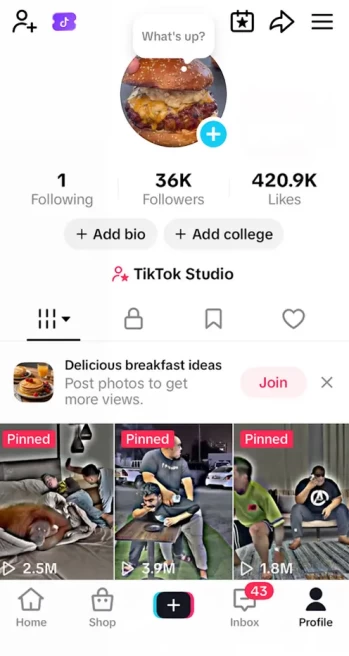 Instanly Delivery/ Monetized 35K Followers+420K Likes Account/ Creator Rewards Program Activated/ Live Stream/ Full Access
