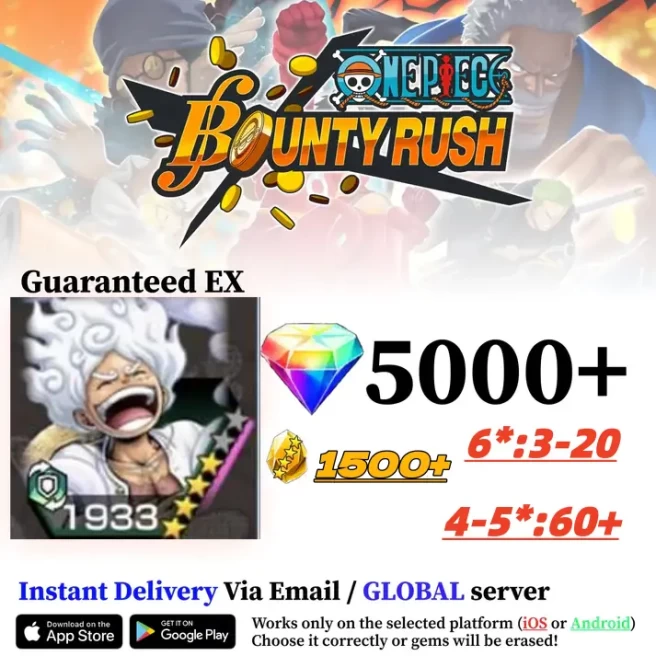 Global-Android | Monkey D. Luffy |5000-5500 gems |1500+ shards | Fast delivery