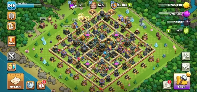 TH 17 Max, 3 Equipment Epic 3 Lv 27, Defense Max, Hero Max, 400 League Medal, Magic Items