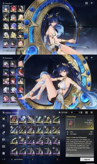 All Platform - EU - Union80 - 26 character 14 5'Star - 13  Weapon 5'Star - Chisa - Iuno - Phrolova - Zani - Cartethyia - Code1230