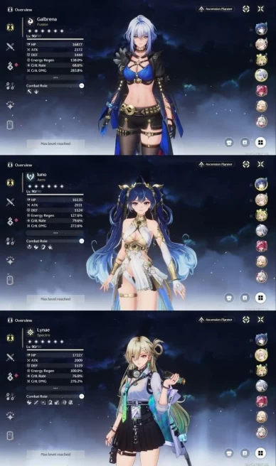 All Platform - EU - Union80 - 21 Character 10 5'Star - 11 Weapon 5'Star - Galbrena - Lupa - Carlotta - Lynae -  Iuno - Code1231